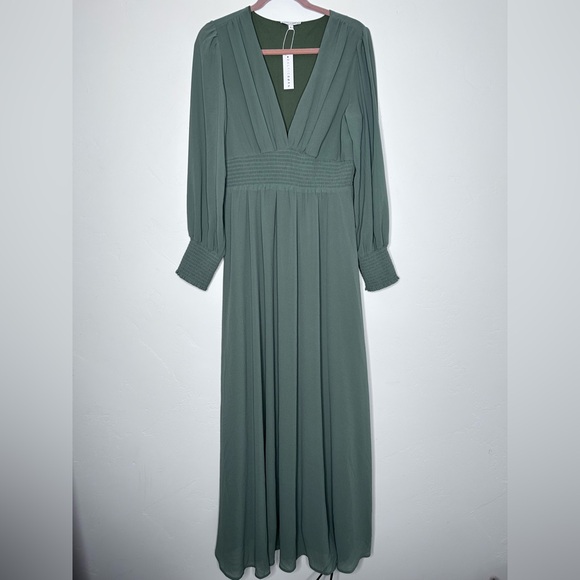 Baltic Born Dresses & Skirts - NWT Baltic Born Olivia Maxi Dress Eucalyptus Green Long Sleeve Size Large